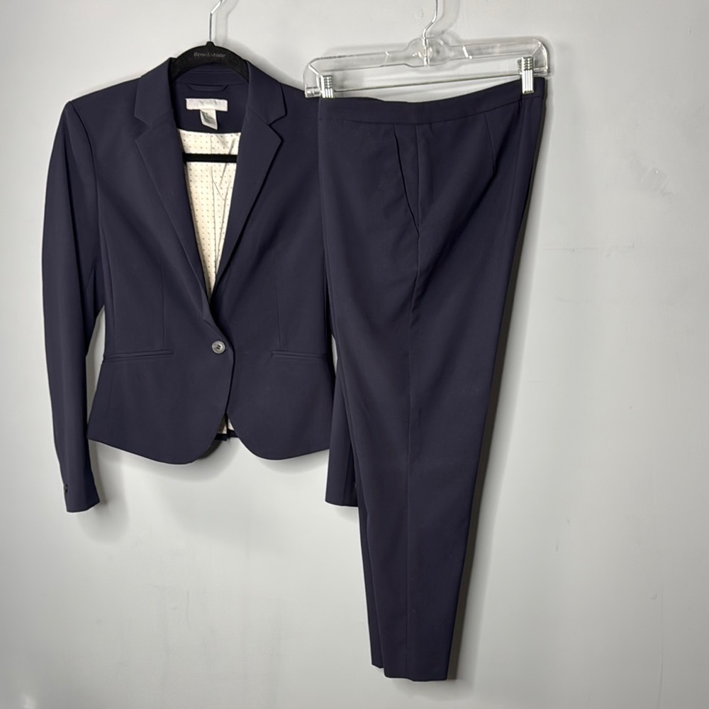 Theory Navy Blazer and Pants Suit Set